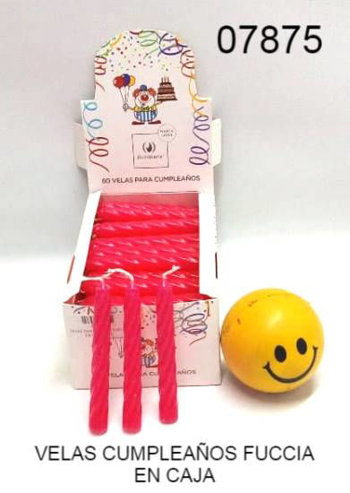Imagen de VELAS CUMPLEAÑOS FUCCIA EN CAJA 4.25